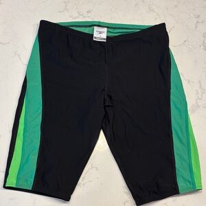 Speedo Black and Green Jammers